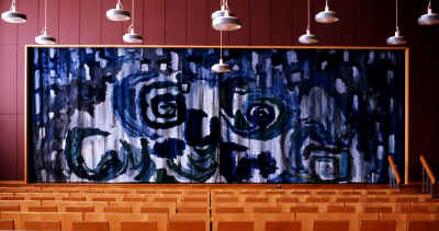 I Bergakungens sal. Rid� Bolagsskolan, Kiruna. 360 x 1050 cm. -70